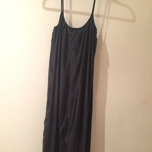 Silk Printed Jumpsuit with Ruching
